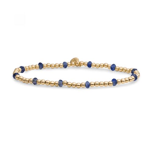 Bracelet Sparkling Jewels Roundel Reverse Argent Plaqué Or Sodalite