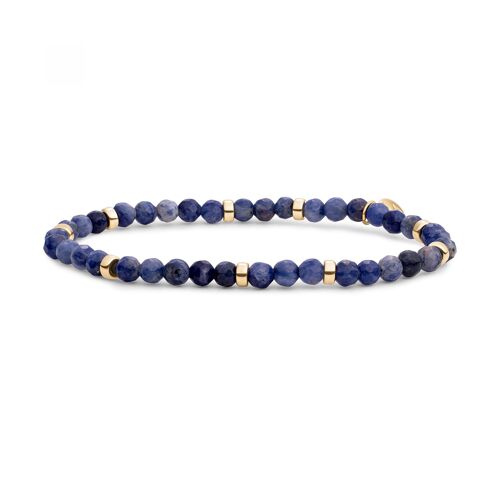 Bracelet Sparkling Jewels Roundel Interstellar Sodalite Argent Plaqué Or