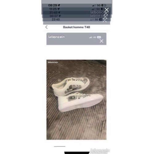 Basket Homme T48 N'a Jamais Été Porté , Possibilité De Retirer Sur Place Au 14 ÀMe Ou Envoi Couleur Blanc