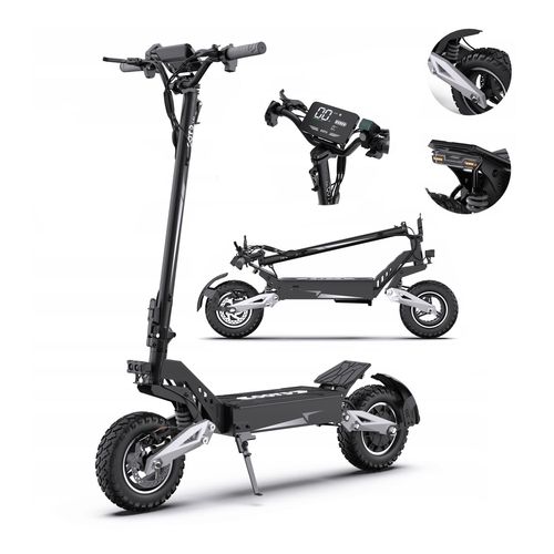 Trottinette Électrique Pliable Ootd T10 Vitesse Maximale 50km/H Trottinette Électrique Urbaine Batterie 48v 18ah Autonomie 60km Charge Maximale 120kg