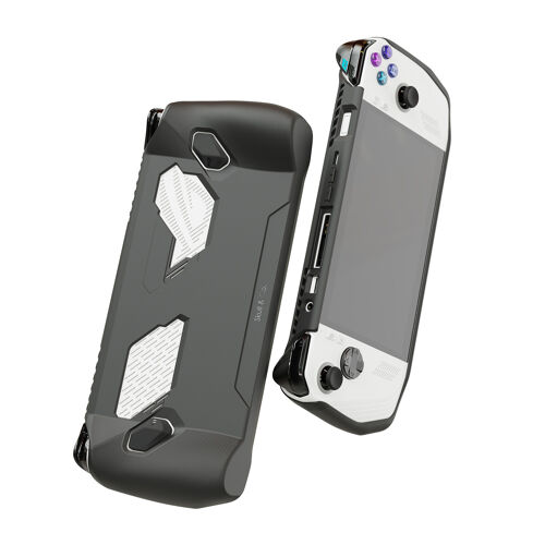 GripCase Ally pour ROG Ally SAVAGE RAVEN by Skull & Co. : Coque de protection souple avec poignées texturées, protection complète, design antichoc, antidérapant et anti-rayures, Noir