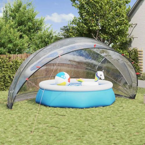 vidaXL Dôme de piscine Transparent 592 x 590 x 275 cm PVC