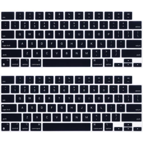 2 Pieces Slim Silicone Keyboard Protector, Premium Slim Keyboard Cover, Silicone Keyboard Protector, Protective Sleeve Universal Compatible with 14-16 inch Laptops