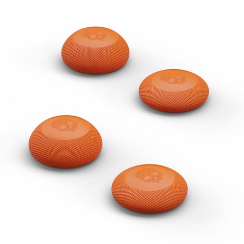 Capuchons de joystick convexes pour manette Nintendo Switch Pro et PS5 / PS4 / Slim / Pro SAVAGE RAVEN by Skull & Co.: Thumb Grip, Capuchons de stick Analogique, Bonbon à l'orange, 2 paires (4 pièces)