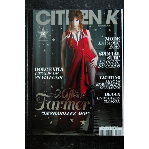 Citizen K International Lxi Hiver 2011 Cover Mylene Farmer Deshabillez-Moi