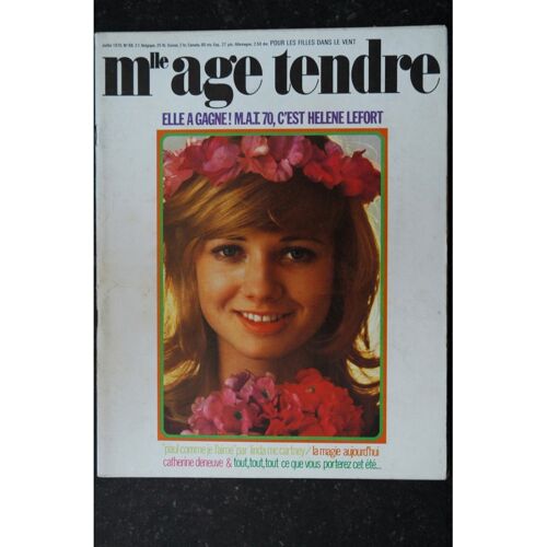 Mademoiselle Age Tendre N° 68 1970 07 Sheila Catherine Deneuve Yves Renier Claude Francois