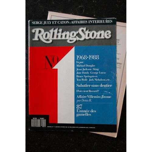 Rolling Stone 1988 01 Serge July Et Caton 1968 1988 Jane Fonda Affaire Villemin - 1988 01