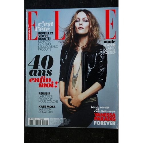 Elle 3514 03 Mai 2013 Vanessa Paradis Cover + 8 P. - Kate Moss - Juliette Binoche - 214 P. Fashion Vintage