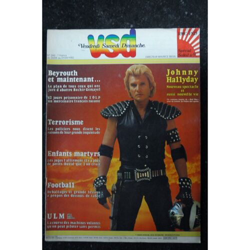 Vsd 260 Aout 1982 Johnny Hallyday - Nouveau Spectacle Et Aussi Nouvelle Vie
