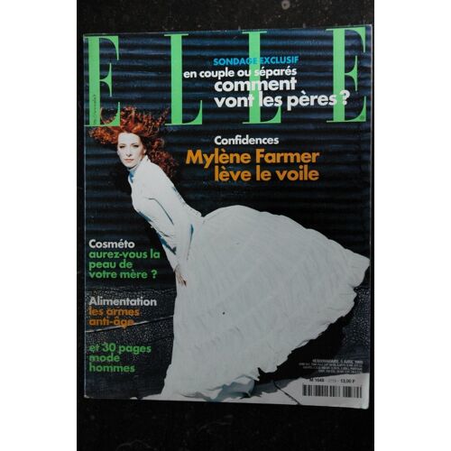 Elle 2779 5 Avril 1999 Cover Mylene Farmer Confidences Mylene Farmer Leve Le Voile