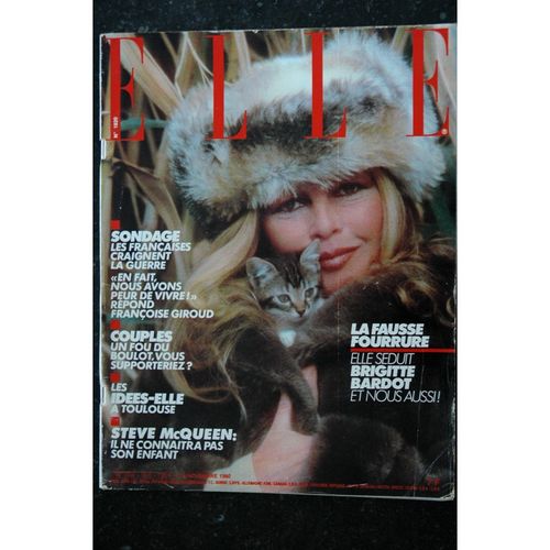 Elle 1820 24 Novembre 1980 Brigitte Bardot La Fausse Fourrure La Séduit