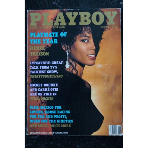 Playboy Us 1990 06 Cover Renee Tenison Interview Thirtysomething Mickey Rourke Bonnie Marino