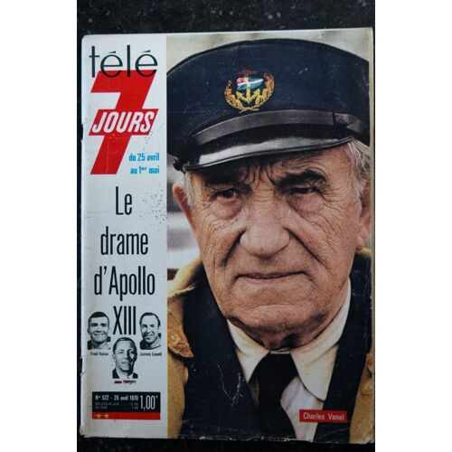 Télé 7 Jours 522 Du 25 Avril Au 1er Mai 1970 Charles Vanel Le Drame D'apollo Xiii