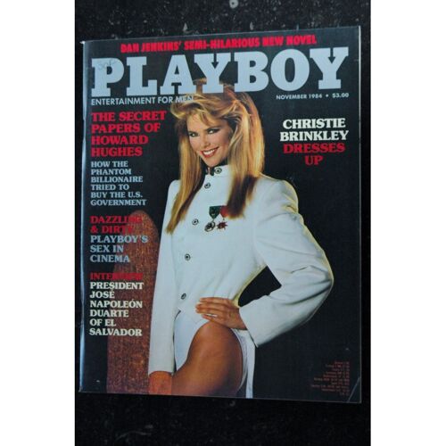 Playboy Us 1984 11 Jose Napoleon Duarte Howard Hughes Christie Brinkley Dazzling & Dirty In Cinema