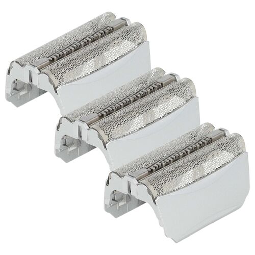 vhbw 3x Grille double compatible avec Braun 8991, 8998, 8986, 8987, 8990, Contour, 8995 rasoir électrique + cadre, argenté