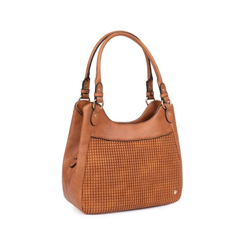 Sac a main Hexagona Ref 50548 Cognac 32*28.5*12 cm