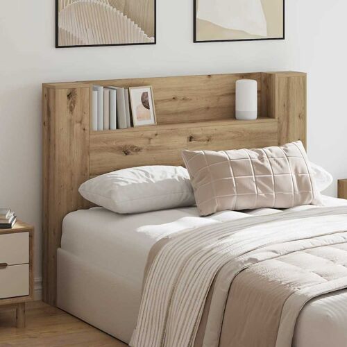 vidaXL Tête de lit avec stockage Chêne artisanal 140 x 17 x 104,5 cm