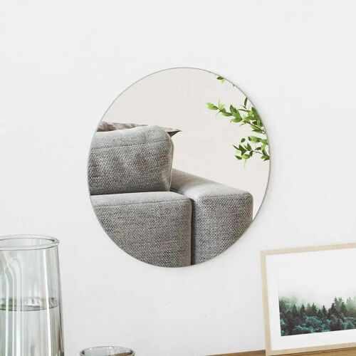 vidaXL Miroir mural Ø 30 cm verre trempé