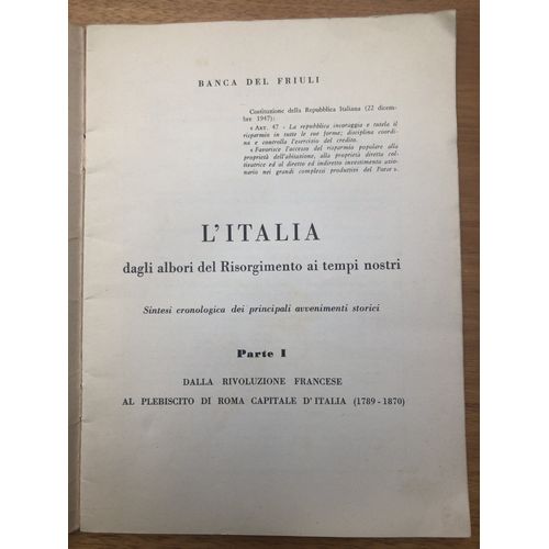 Italia Dagli Albori Del Risorgimento Ai Tempi Nostri (Parte 1)