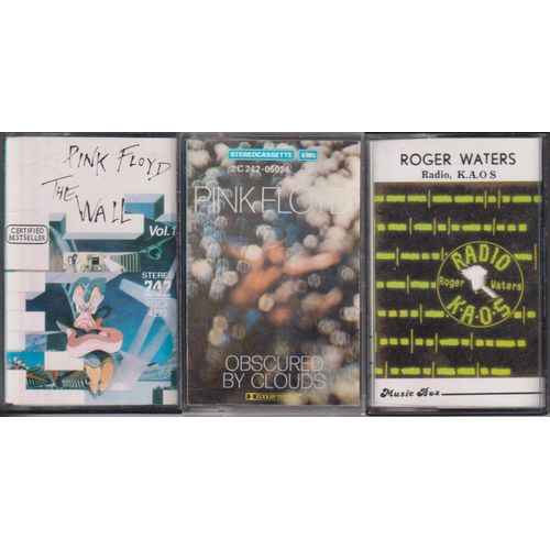 Pink Floyd Roger Waters Lot De 3 Rares K7 Cassettes Audio Tape A