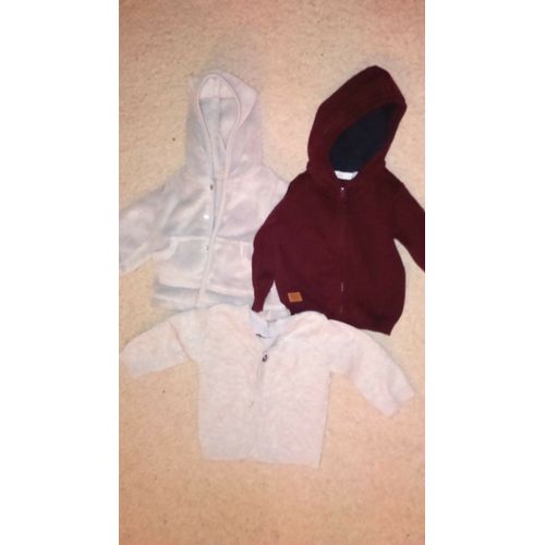 Lot De 3 Gilets Pour Bebe Garçon Taille 3 Mois Idée Cadeau