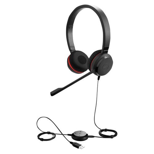 Jabra Evolve 30 II MS stereo - Micro-casque - sur-oreille - filaire - USB, jack 3,5mm - Certifié pour Skype for Business