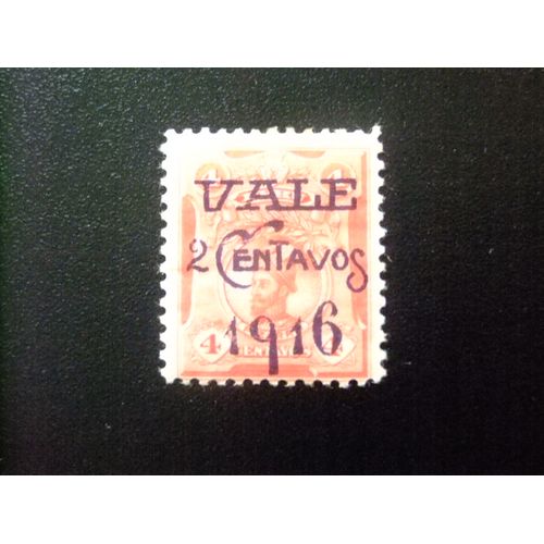 109 Perú 1916 / Sello De 1909 Con Sobrecarga 1916 / Yvert 165 Mh