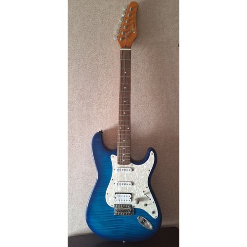 Guitare Électrique Coxx Classic Bleu Blanc