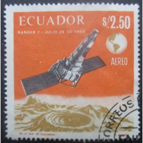 Equateur Poste Aérienne N°467 Conquète De La Lune Oblitéré