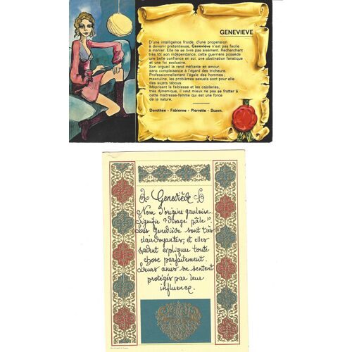 Carte Postale Prenom Genevieve Ou Astrologie