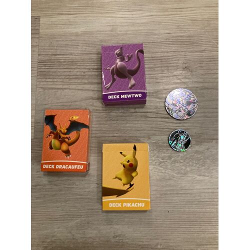 Pokémon - Decks Dracaufeu Mewto Et Pikachu - Déjà Ouverts - Pour Collectionneur