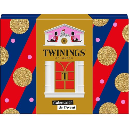 Kalanka-Twinings ¿ Calendrier De L¿Avent Thés & Infusions 2025 ¿ 24 Sachets Dégustation, 11 Thés Parfumés, 8 Infusions Gourmandes, 5 Thés Verts ¿ Idée Cadeau Noël, Coffret Édition Limitée Esprit Lond 