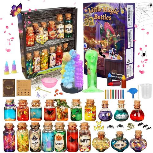 KALANKA-Lot`s de potions magique pour enfants, Mystère Coffret 21+ potions sorcier fées avec un pot magique, Jeux Educatif jouet fille 7 8 9 10 ans Bricolage Noel Jeux cadeau Creatif