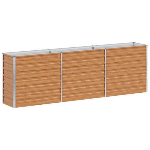 Vidaxl Jardinière Surélevée Marron Clair 240 X 40 X 77 Cm