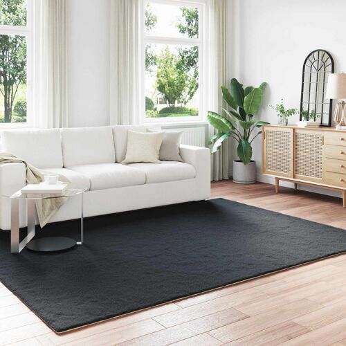 Vidaxl Tapis En Fourrure Synthétique De Lapin Olite Noir 240 X 340 Cm