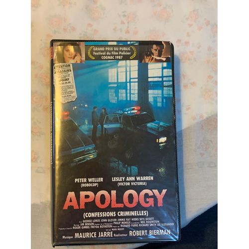 VHS « APOLOGY « grand boitier 