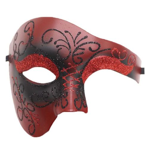 Masque De Carnaval Pour Homme, Masque À Moitié Visage Pour Halloween, Noël, Mardi Gras, Mariage, Cosplay, Soirée Déguisée, 18 X 15 X 5 Cm, Design Vintage Élégant Et Mystérieux