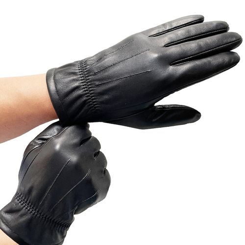 Gants D'hiver En Peau De Mouton Souple, Doublure En Laine Italienne, Fonction Tactile 360° Pour Smartphone Et Tablette, Longueur 23.2 Cm, Poignet 10.8 Cm, Ajustement Parfait Avec Laine Élastique