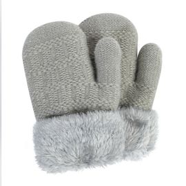 Gants D'hiver Pour Enfants 3-6 Ans En Laine Tricotée, Chaleur Optimale Et Poignets Élastiques - Gris Clair