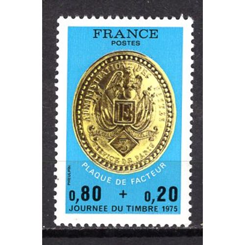 France 1975 Journee Du Timbre Plaque De Facteur Yvert N° 1838 Neuf**