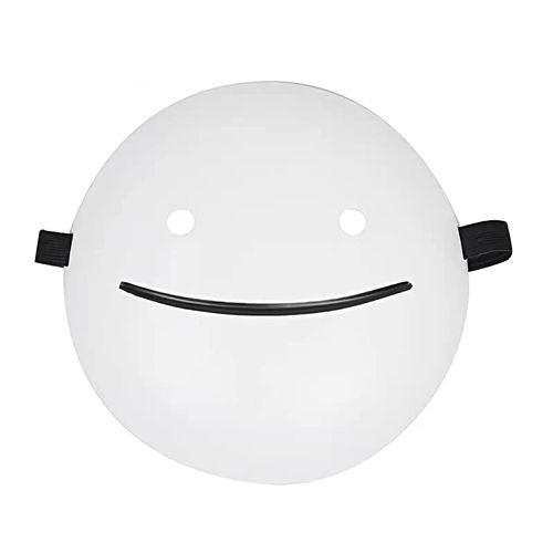 Masque De Rêve Blanc Souriant Pour Cosplay Et Masquerade - Résine Pp Mat, Ajustable Et Réutilisable Pour Halloween, Fêtes Costumées Et Carnaval
