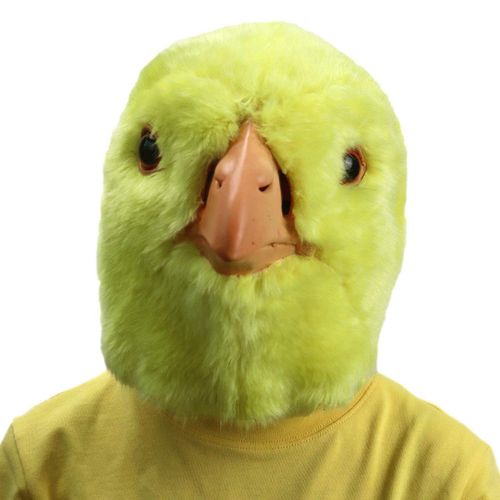 Masque Tête D'animal En Caoutchouc Souple, Fourrure Poulet/Coq Réaliste, Taille Universelle Avec 4 Ouvertures, Idéal Pour Halloween, Carnaval Et Soirées Costumées