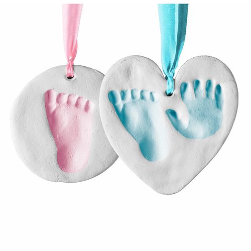 Kit Diy Souvenir Bébé : Pendentif En Argile Pour Empreinte Main Et Pied, Ornement De Naissance Personnalisable À Suspendre Sur Le Sapin, Souvenir Précieux Et Durable