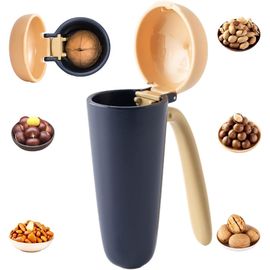 Casse-Noix À Levier En Aluminium Avec Couvercle Anti-Éclaboussures, Pince Décortiqueuse Polyvalente Pour Noix, Noisettes, Amandes, Pistaches Et Graines, Ergonomique Pour Cuisine