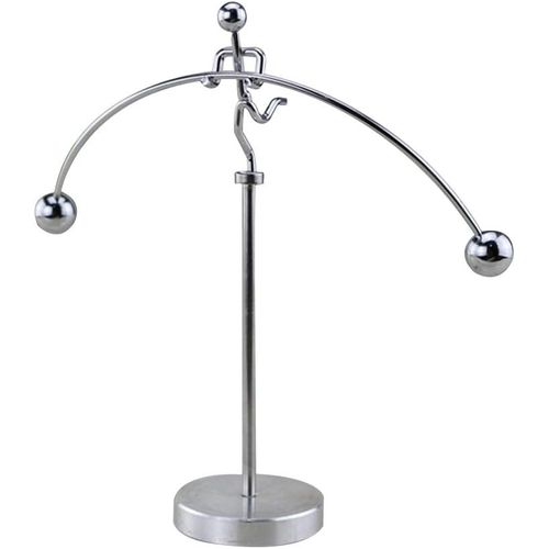 Jouet D'équilibre Oscillant En Acier Inoxydable - Décoration De Bureau Originale Et Éducative Pour Enfants Et Adultes - Idée Cadeau Scientifique Et Ludique - 15 Cm