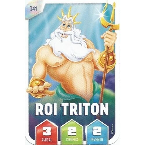 Carte Leclerc Disney 2025 Carte N°41 Roi Triton