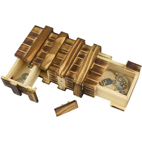 Boîte Magique En Bois Avec 2 Compartiments Secrets, Jouet Éducatif Casse-Tête Puzzle Pour Adultes Et Enfants, Coffret Cadeau Souvenir Idéal Pour Noël Et Fêtes