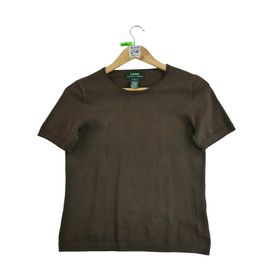 Reconditionné - T-Shirt Manches Courtes Femme - Taille S - Femme - Marron