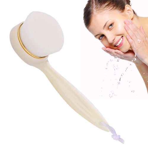 Brosse nettoyante visage ultra-douce, lot de 2, avec manche et boucle de suspension. Idéale pour le massage des pores et le nettoyage en douceur de la peau (13cm x 3cm, 0.2kg).