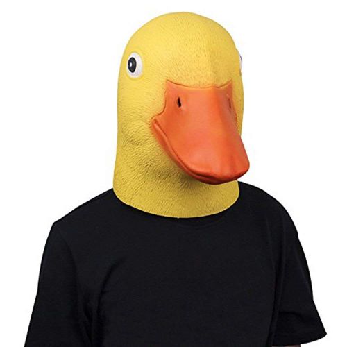Masque De Tête De Canard En Latex Naturel, Accessoire De Déguisement Amusant Pour Fêtes Et Événements, Dimensions 32.2 X 22.6 X 5 Cm, Poids 0.25 Kg, Idéal Pour Une Ambiance Festive Et Originale.